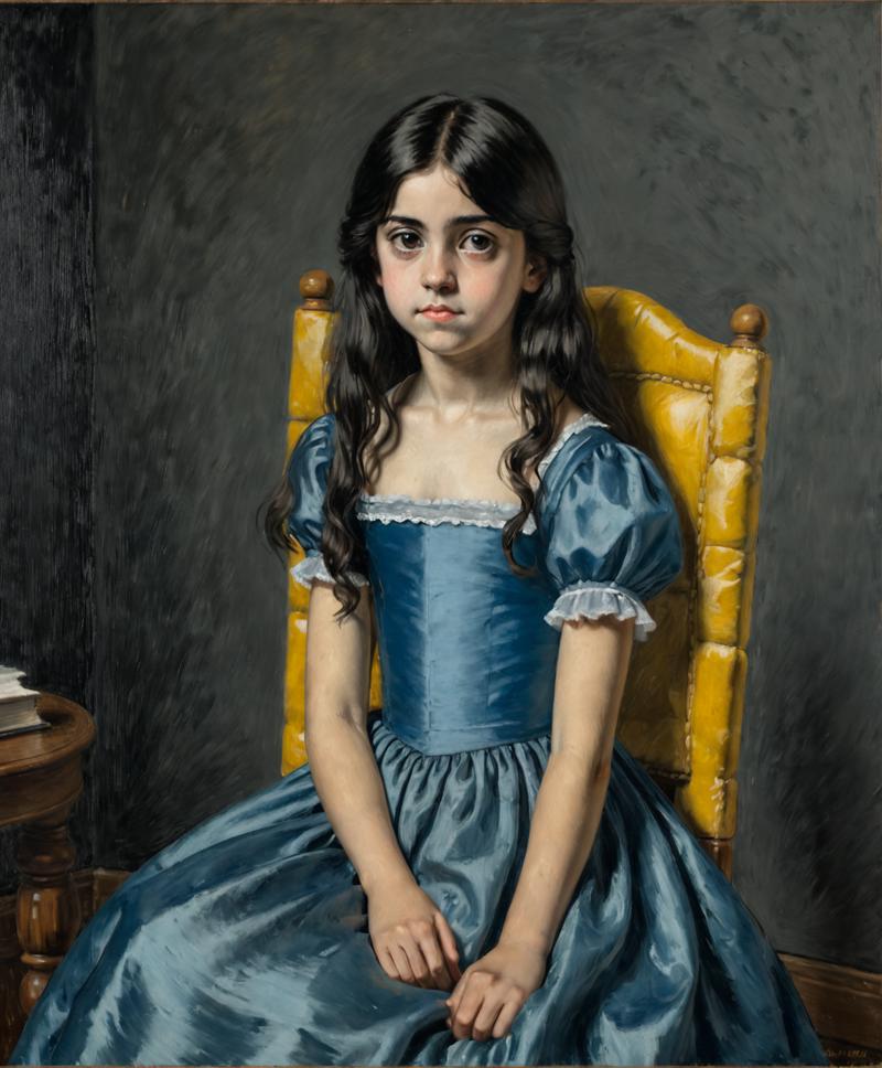 Girl Sitting in Blue Dress.png